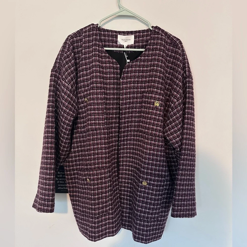Tuckernuck Pomander Place Plum Multi Tweed Gigi Jacket